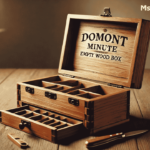 vintage domont minute empty wood box