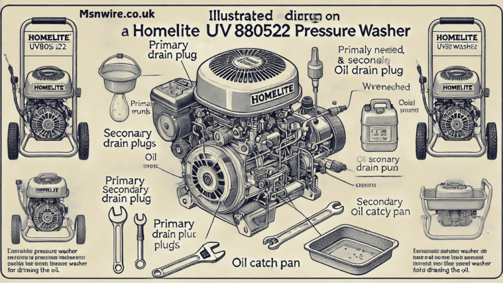 Homelite UV80522 Drain Plug Location Diagram